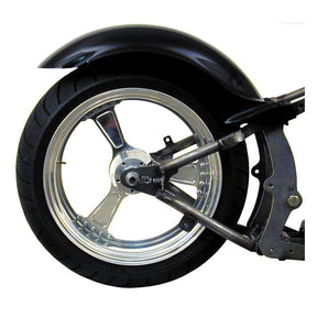 Bk, Stiletto Rear Fender. Long. 270mm Wide. 14" 18" Bk