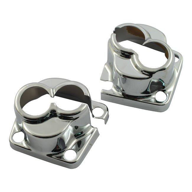 Evo Big Twin Tappet Block Cover Set. Chrome Tappet Block Covers Mcs