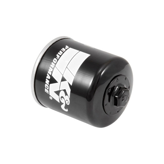 K&N, spin-on oil filter with top nut. Black OIL FILTERS K&N