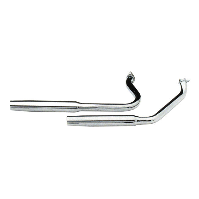 Paughco, Tapered exhaust (38"). Chrome Full Exhaust System Paughco