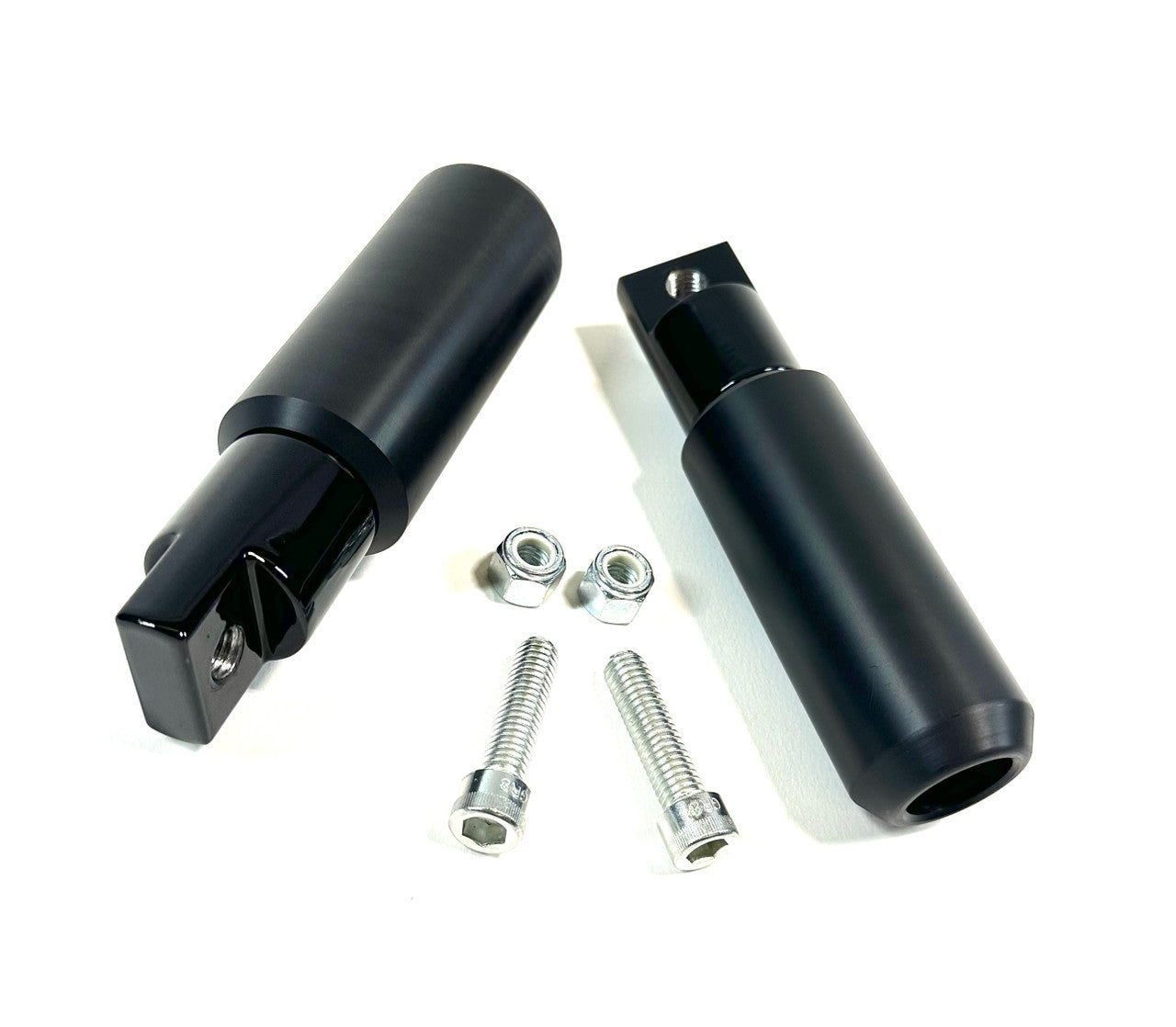 Passenger Peg Sliders, Smooth - 04-21 Sportster Foot Pegs Bung King