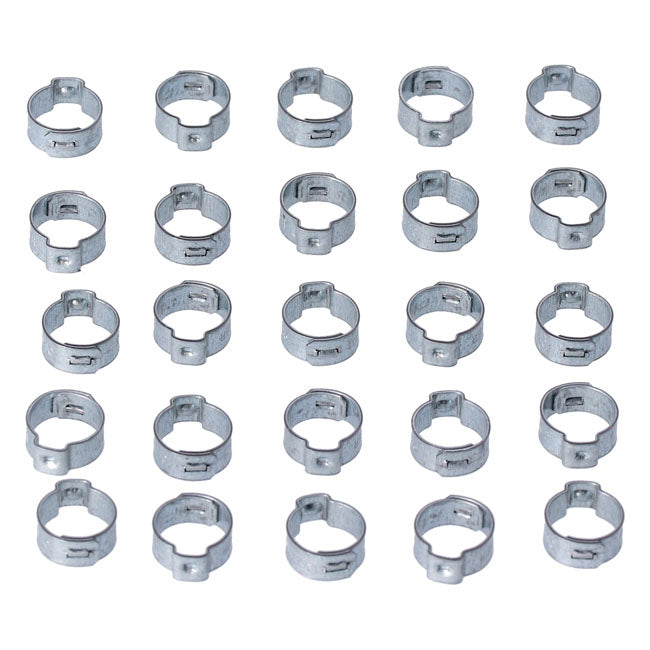 Crimp Hose Clamp, 19/32 (14.99mm) Id. Zinc Hose Clamps Mcs