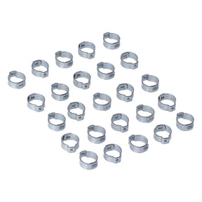 Crimp Hose Clamp, 19/32 (14.99mm) Id. Zinc Hose Clamps Mcs