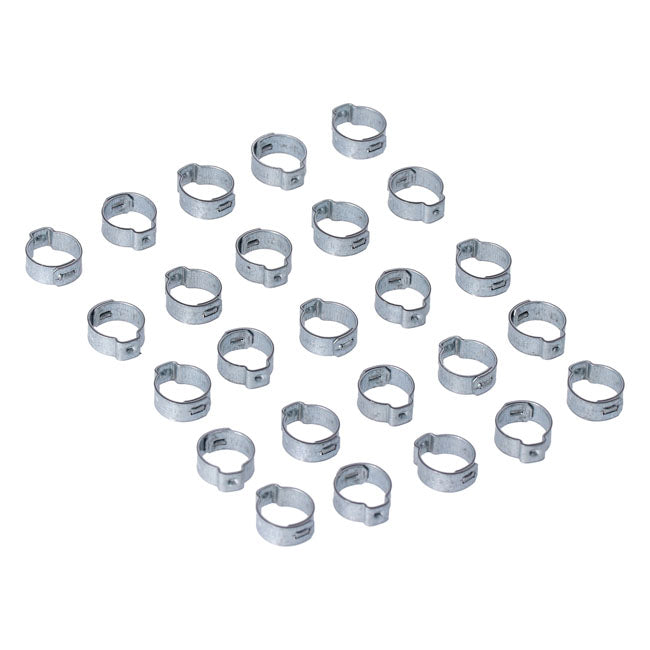 Crimp Hose Clamp, 19/32 (14.99mm) Id. Zinc Hose Clamps Mcs