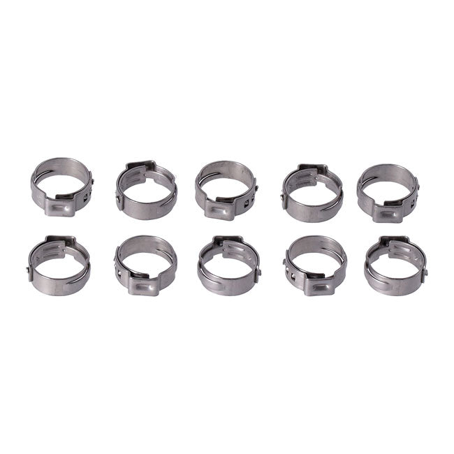 Crimp Hose Clamp, 5/8 (16.00mm) Id. Stainless Hose Clamps Mcs