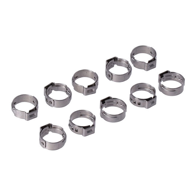 Crimp Hose Clamp, 5/8 (16.00mm) Id. Stainless Hose Clamps Mcs