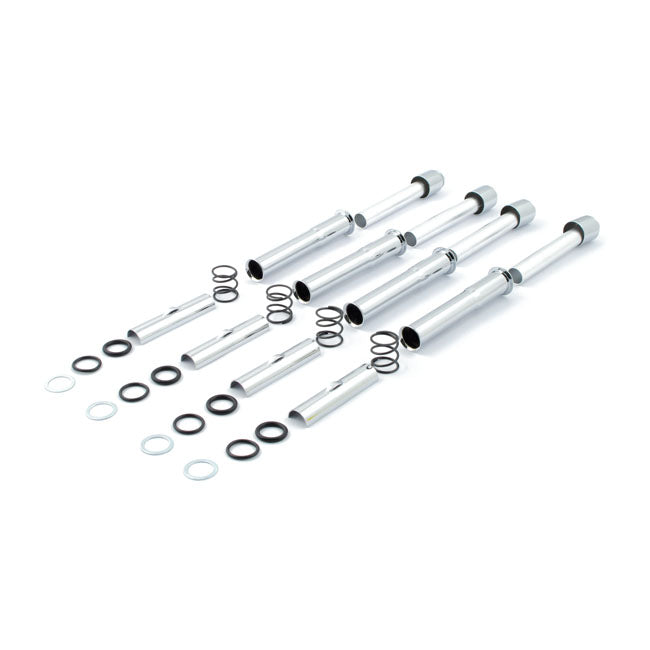 Complete L79 84 Shovel Pushrod Cover Kit. Chrome Pushrod Covers Mcs