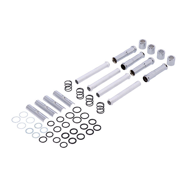 Complete Evo B.T. Pushrod Cover Kit. Chrome Pushrod Covers Mcs