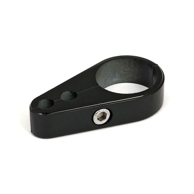 2 Piece Frame Cable Clamp. Throttle/Idle. Black Throttle Clamps Mcs