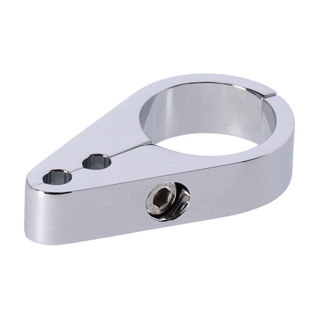 2 Piece Frame Cable Clamp. Throttle/Idle. Chrome Cable Clamps Mcs