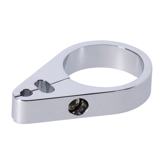 2 Piece Frame Cable Clamp. Throttle/Idle/Brake. Chrome Cable Clamps Mcs