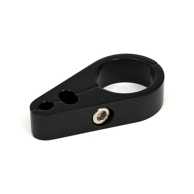 2 Piece Frame Cable Clamp. Throttle/Idle/Brake. Black Cable Clamps Mcs