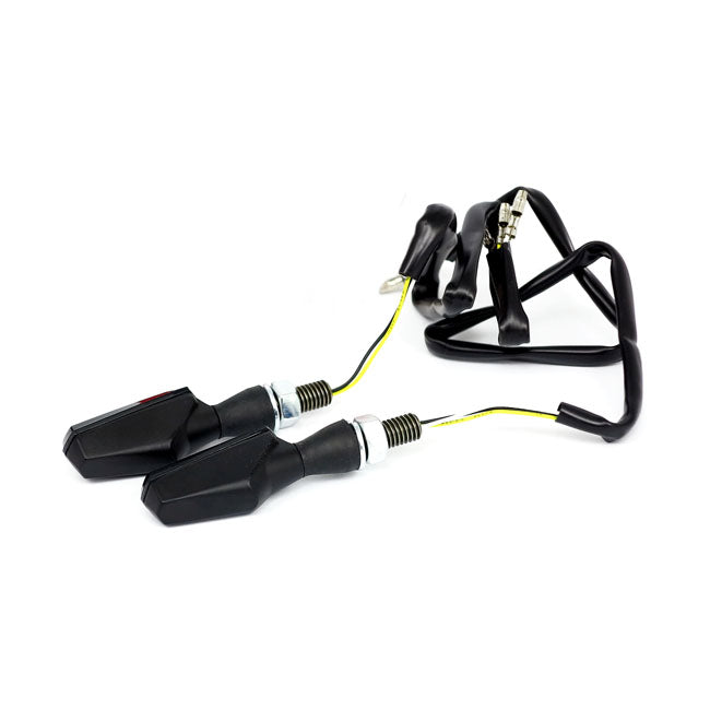 Cob, Led Turn Signal / Running Light Combo. Black Turn Signals Mcs