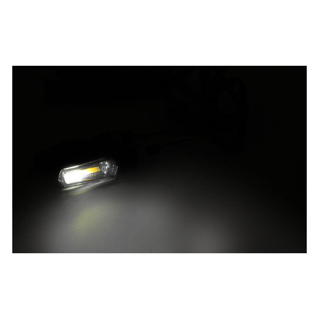Cob, Led Turn Signal / Running Light Combo. Black Turn Signals Mcs