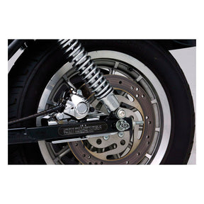 Brake Caliper With Bracket, Rear. Chrome Brake Calipers Mcs