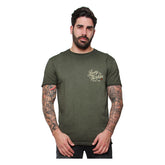 Lucky 13 Vintage Iron T Shirt Retro Green T-Shirt Lucky 13