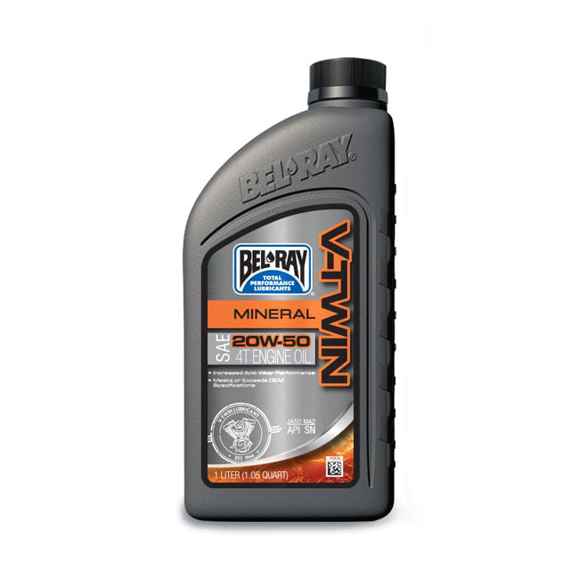 Bel-Ray V-Twin mineral motor oil, 20W-50. 1L OILS Bel Ray