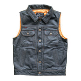 13 1/2 Blood Moon leather vest black VESTS 13 And A Half Company