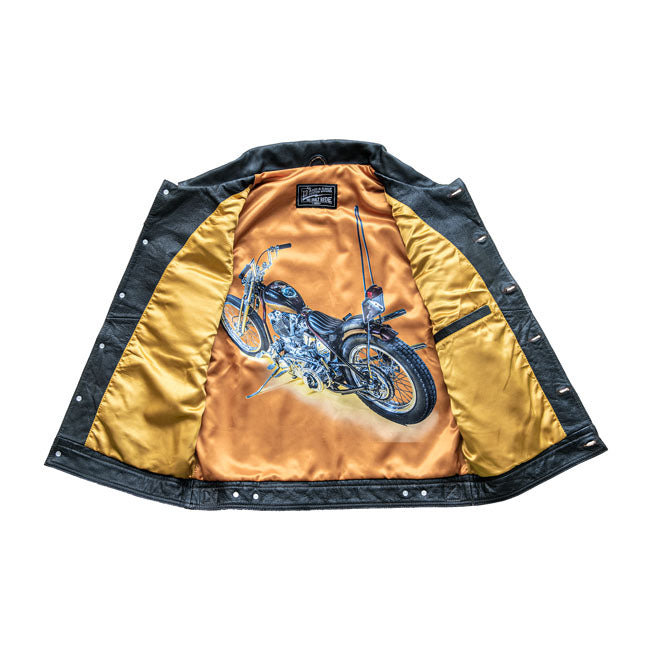 13 1/2 Blood Moon leather vest black VESTS 13 And A Half Company