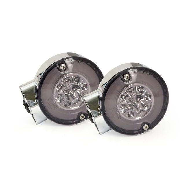 Ringers, Fl Led Taillight/Turn Signals. Rear. Chrome Turn Signals Mcs
