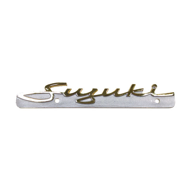 Suzuki Side Cover Emblem, Gold Bike Emblems Mcs