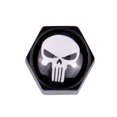 Trik Topz, Block Skull valve caps. Black/white TIRE VALVE STEMS AND CAPS Trik Topz