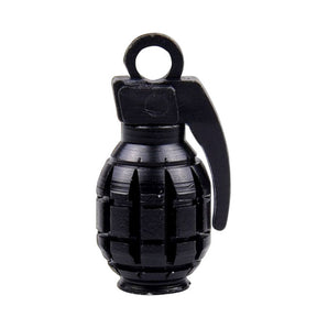 Trik Topz, Hand Grenade valve caps. Black TIRE VALVE STEMS AND CAPS Trik Topz