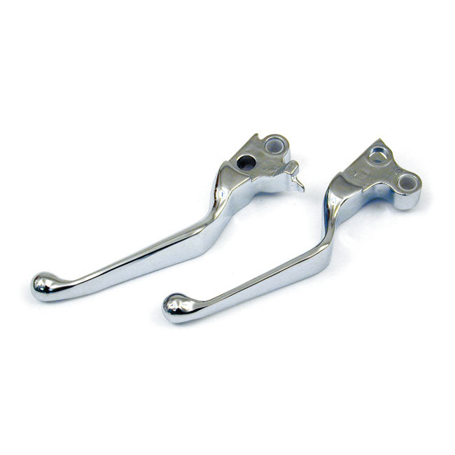 Std Style Handlebar Lever Set, Chrome Handlebar Lever Sets Mcs
