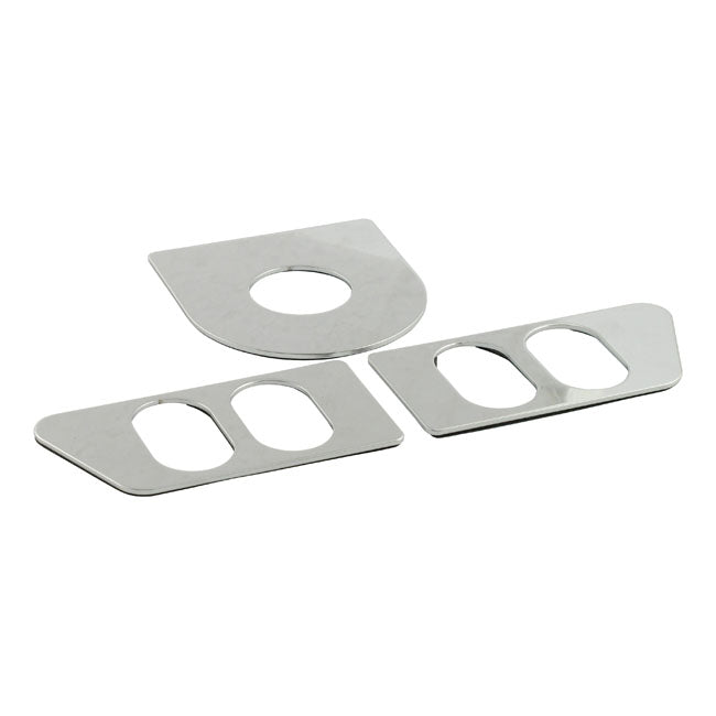 Chrome Ignition & Switch Cover Set 3pcs Ignition Switch Covers Mcs