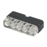 Mini Led License Plate Light, Black With Bracket. Ece Appr. License Plate Lights Mcs