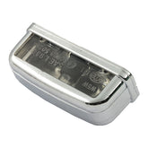 License Plate Light Stockk, Chrome. Ece Appr. License Plate Lights Mcs
