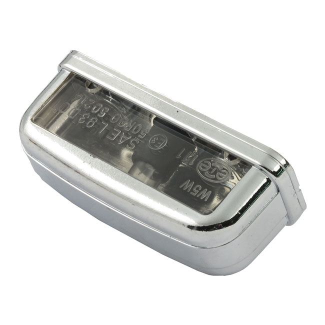 License Plate Light Stockk, Chrome. Ece Appr. License Plate Lights Mcs