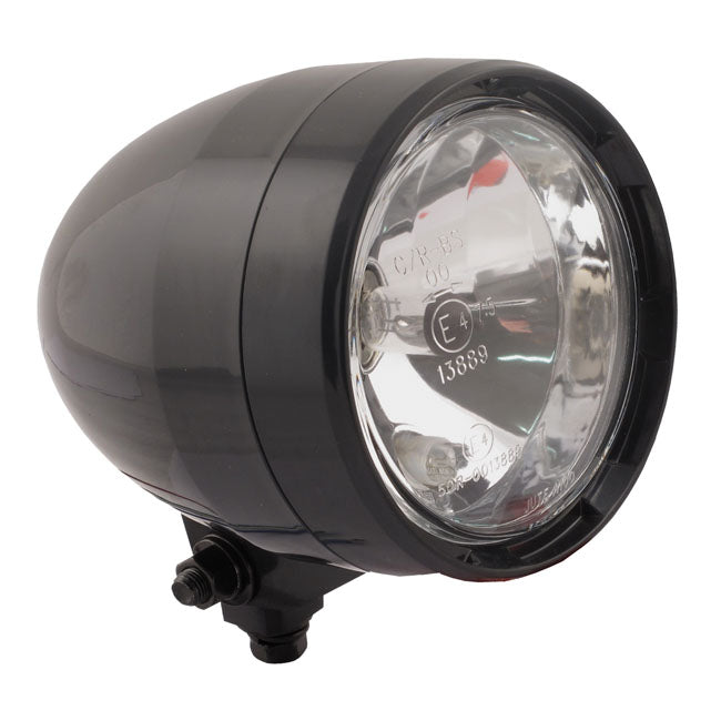 Nevada 4" Stretched Abs Headlamp. Black Headlamps Mcs