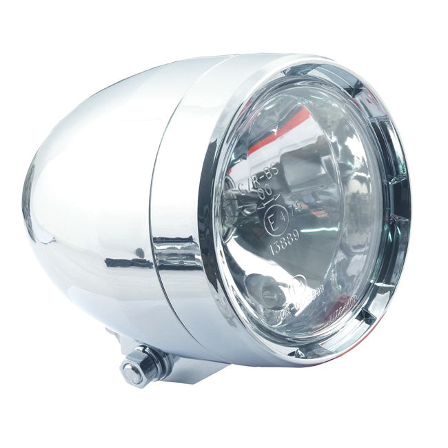 Nevada 4" Stretched Abs Headlamp. Chrome Headlamps Mcs
