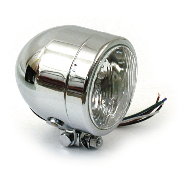Single 4" H7 Headlamp. Low Beam. Chrome Headlamps Mcs