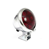 Bates Style Led Taillight. Chrome. Red Lens Taillights Mcs
