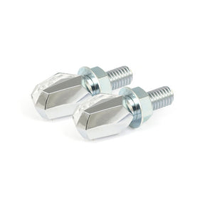 Tiny, Led Turn Signals. Chrome, Clear Lens Turn Signals Mcs