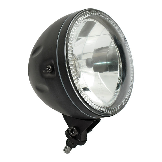 Skyline, 5 3/4" H4 Headlamp. Bottom Mount. Black Headlamps Mcs