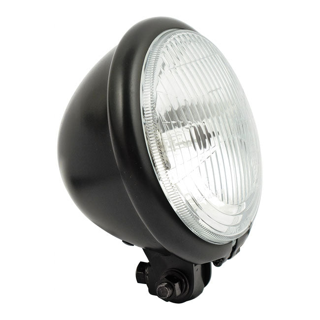 Bates Style 5 3/4" Headlamp. Bottom Mount. Black Headlamps Mcs