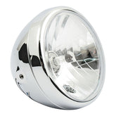 Reno 7" H4 Headlamp. No Halo Ring. Chrome Headlamps Mcs