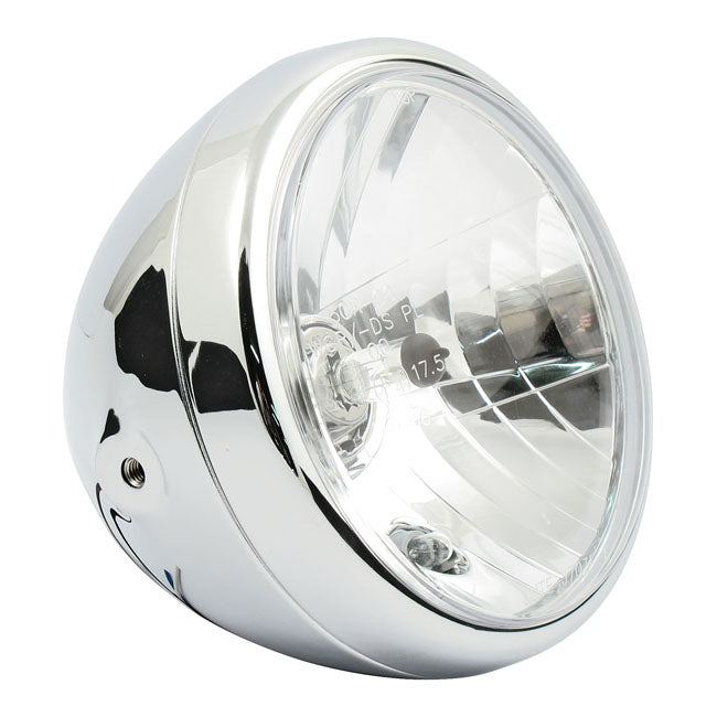 Reno 7" H4 Headlamp. No Halo Ring. Chrome Headlamps Mcs