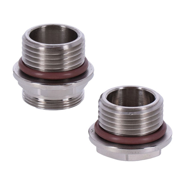 Pingel, gas tank EFI to carb adapter & plug kit. Polished PETCOCK BUNGS Pingel