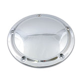 Derby Cover, Stepped. Chrome Derby Cover Mcs