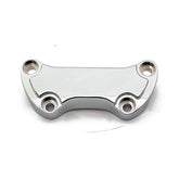 Handlebar Clamp Low Scalloped, With Skirt. Chrome Handlebar Top Clamps Mcs