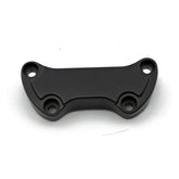 Handlebar Clamp Low Scalloped, With Skirt. Black Handlebar Top Clamps Mcs