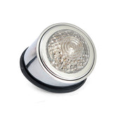 Old School Led Taillight, Type 1. Chrome. Clear Lens Taillights Mcs