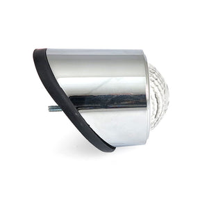 Old School Led Taillight, Type 1. Chrome. Clear Lens Taillights Mcs
