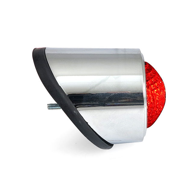 Old School Led Taillight, Type 1. Chrome. Clear Lens Taillights Mcs