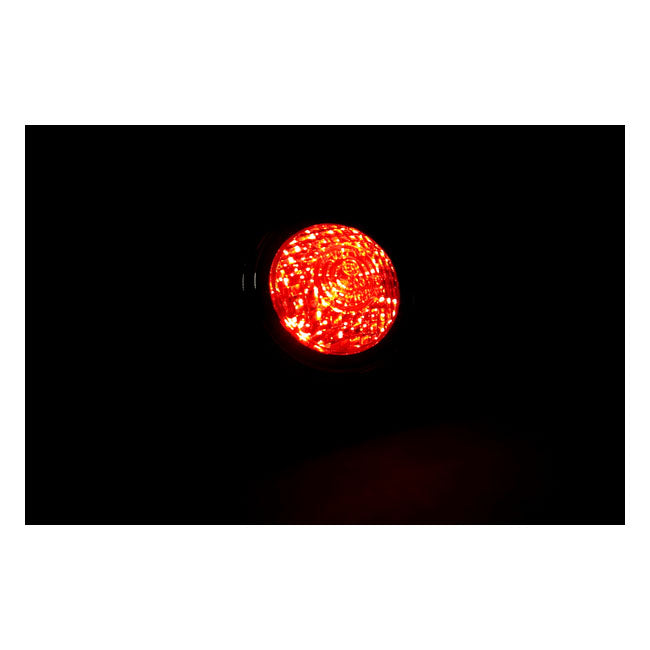 Old School Led Taillight, Type 1. Chrome. Clear Lens Taillights Mcs