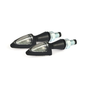 Black Peak, Led Turn Signals. Black. Clear Lens Turn Signals Mcs